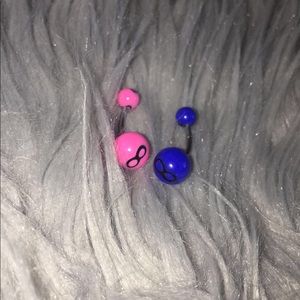 matching belly ring set